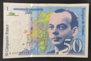 france billet de 50 francs saint exupery 1992 ref : f.72/01b france billet de 50 francs saint exupery 1992 ref : f.72/01b