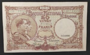 belgique billet de 20 francs du 31/08/1945 pick 111