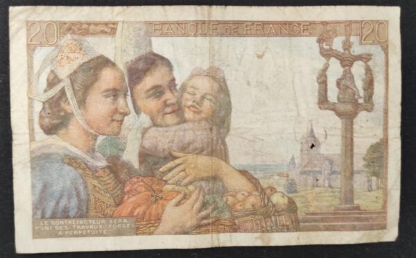 france billet de 20 francs pécheur du 21/05/1942 a.22 ref : f.13/02