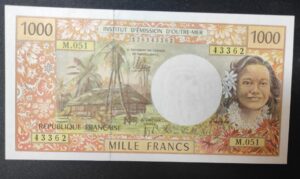 1000 francs ieom nouvelle calédonie polynésie alphabet m.051 ( 2011 )13eme sign