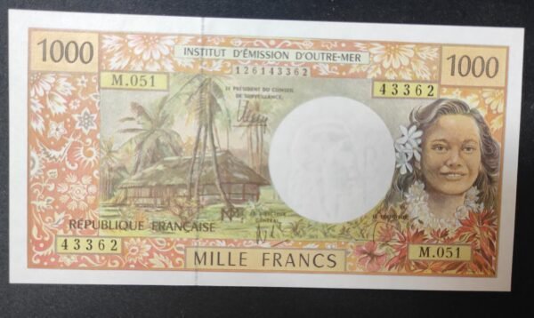 1000 francs ieom nouvelle calédonie polynésie alphabet m.051 ( 2011 )13eme sign