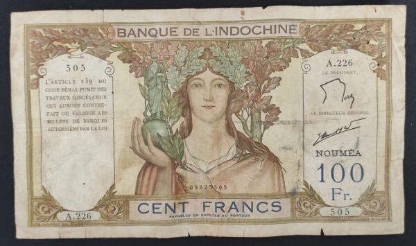 nouvelle calédonie billet de 100 francs ruines d'angkor " noumea " km.415.e (copie)