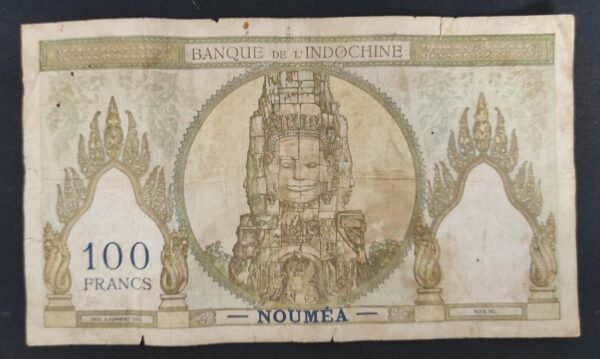 nouvelle calédonie billet de 100 francs ruines d'angkor " noumea " km.415.e (copie)