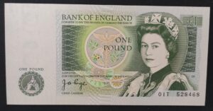 angleterre billet de pound reine elisabeth ii 1978 pick 377 neuf ( unc )