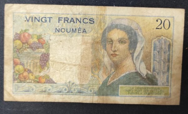 nouvelle calédonie 20 francs " nouméa " jeune berger banque de l'indochine y.165 (copie)