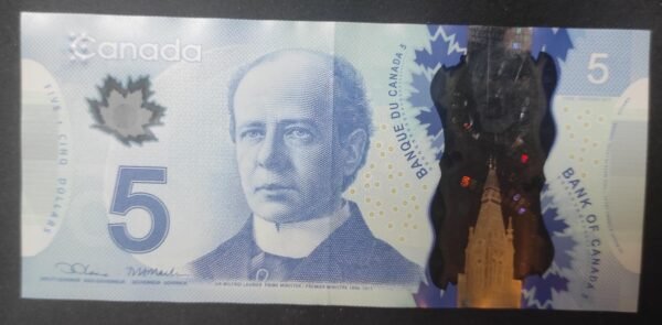 canada billet de 5 dollars pick 113 de 2018