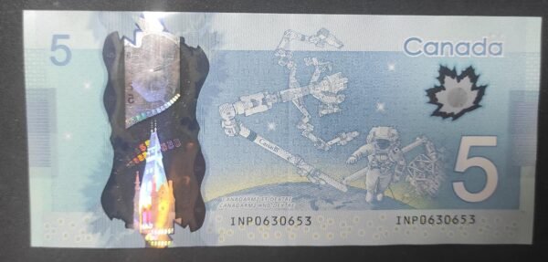 canada billet de 5 dollars pick 113 de 2018