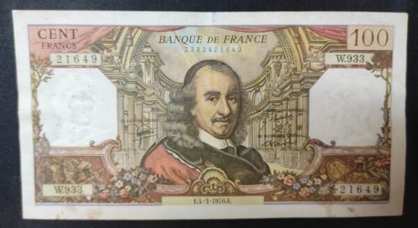 france billet de 100 francs corneille du 04/03/1976 w.933 ref f.65/52
