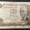 espagne billet de 100 pesetas du 17/11/1970 pick 152 (copie)