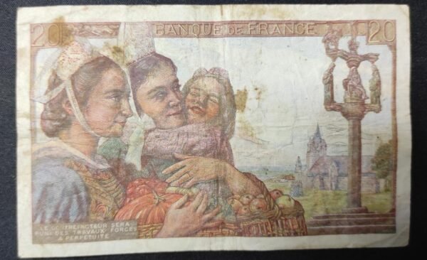 france billet de 20 francs pécheur du 21/05/1942 o.23 ref : f.13/02