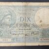 france billet de 10 francs minerve du 12/10/1939 k.74094 ref : f.07/11
