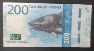 norvège billet de 200 kroner de 2016 pick 55 poisson spl norvège billet de 200 kroner de 2016 pick 55 poisson spl