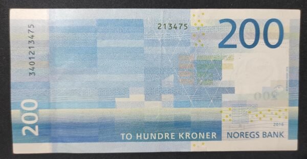 norvège billet de 200 kroner de 2016 pick 55 poisson spl