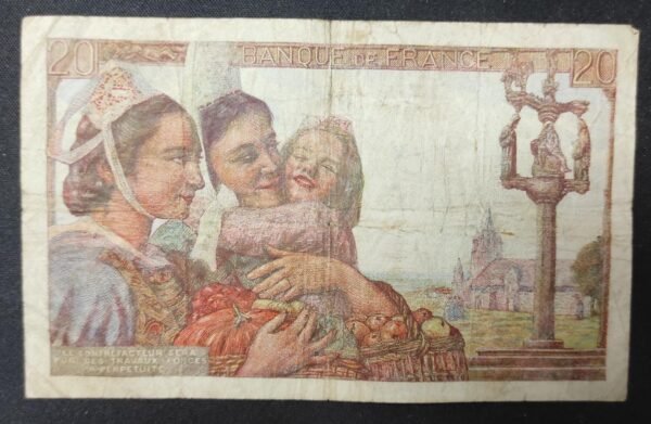 france billet de 20 francs pécheur du 24/09/1942 t.37 ref : f.13/03