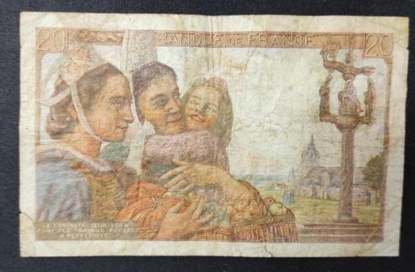 france billet de 20 francs pécheur du 15/04/1943 o.85 ref : f.13/06