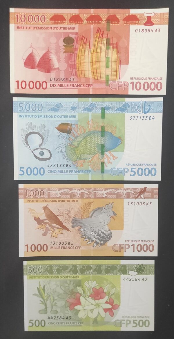 nouvelle calédonie polynésie française lots 4 billets set complet neuf unc ! (copie)