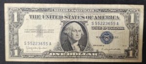 usa etats unis d'amérique billet de 1 dollar série 1957 b sceau bleu (copie)