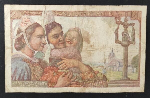 france billet de 20 francs pécheur du 21/05/1942 a.22 ref : f.13/02 (copie)