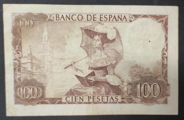 espagne billet de 100 pesetas du 19/11/1965 pick 150 (copie)