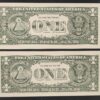 etats unis d'amérique usa 2 x 1 dollar 2021 h(8) saint louis b(2) new york