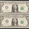 etats unis d'amérique usa 2 x 1 dollar 2021 h(8) saint louis b(2) new york