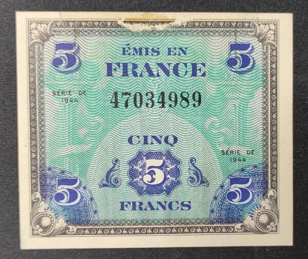 france billet de 2 francs drapeau sans série de 1944 ref : vf.16/01 (copie)