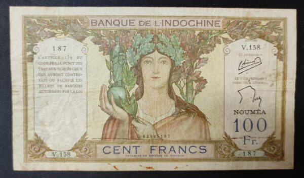 nouvelle calédonie billet de 100 francs ruines d'angkor " noumea " km.415d (copie)