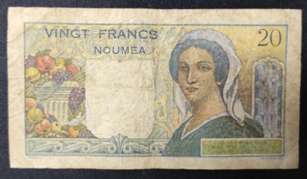 nouvelle calédonie 20 francs " nouméa " jeune berger banque de l'indochine v.182 (copie)