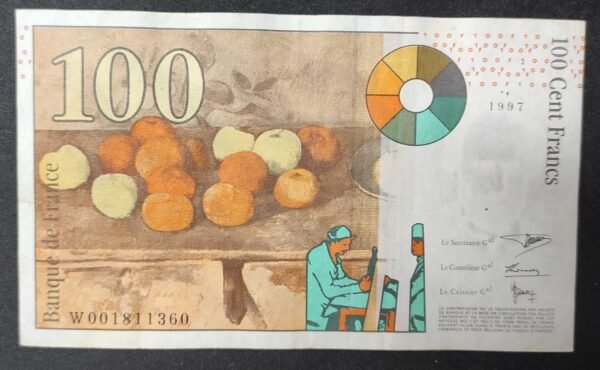 france billet de 100 francs cézanne de 1997 ref : f.74/01 (copie)