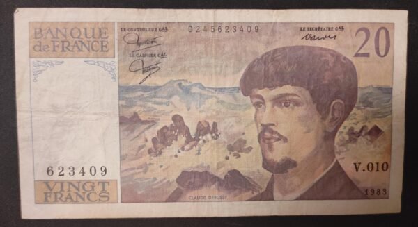france billet de 20 francs debussy de 1980 m.001 ref : f.66/01 (copie)