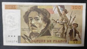 france billet de 100 francs delacroix 1978 x.2 ref : f.68/01 france billet de 100 francs delacroix 1978 x.2 ref : f.68/01