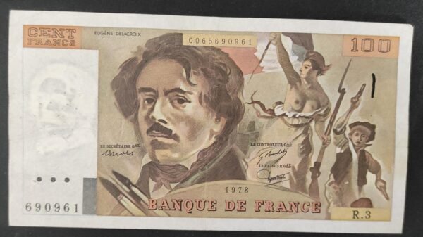 france billet de 100 francs delacroix 1978 d.3 ref : f.68/03