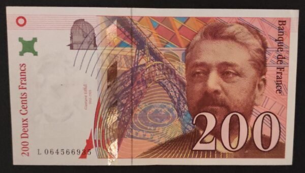 france billet de 200 francs eiffel de 1997 ref : f.75/04b s
