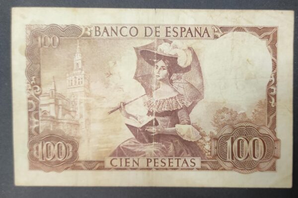 espagne billet de 100 pesetas du 19/11/1965 pick 150 (copie)