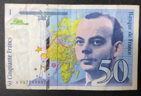 france billet de 50 francs saint exupery 1997 ref : f.73/04