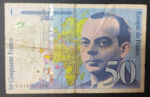 rare france billet de 50 francs saint exupery 1994 ref : f.73/01b !
