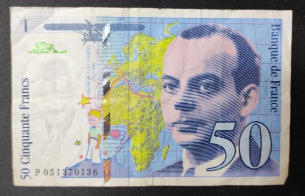 france billet de 50 francs saint exupery 1999 ref : f.73/05