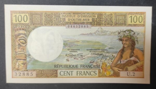 nouvelle calédonie 100 francs mention nouméa alphabet u.2 sup (copie)