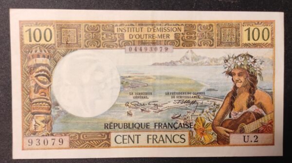 nouvelle calédonie 100 francs mention nouméa alphabet u.2 sup (copie)