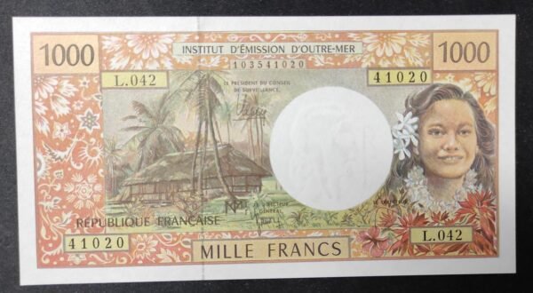 1000 francs ieom nouvelle calédonie polynésie alphabet l.042 ( 2009 )12eme sign