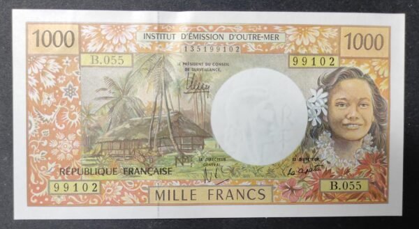 billet de 1000 francs ieom nouvelle calédonie polynésie dernier alphabet b.055 ( 2013 )
