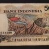 indonésie billet de 5 000 roupies de 1992 pick 130