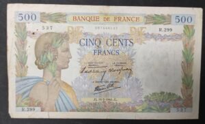 france billet de 500 francs la paix du 16/05/1940 h.174 ref : f.32/02 (copie)