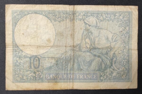 france billet de 10 francs minerve du 07/11/1940 c.77725 ref : f.07/17