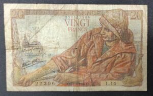 france billet de 20 francs pécheur 1er date 12/02/1942 r.2 ref : f.13/01 ! (copie) france billet de 20 francs pécheur 1er date 12/02/1942 r.2 ref : f.13/01 ! (copie)