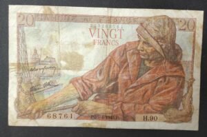 france billet de 20 francs pécheur du 15/04/1943 h.90 ref : f.13/06
