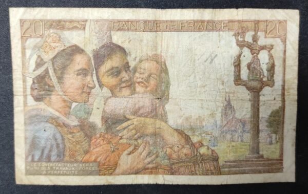 france billet de 20 francs pécheur 1er date 12/02/1942 r.2 ref : f.13/01 ! (copie)