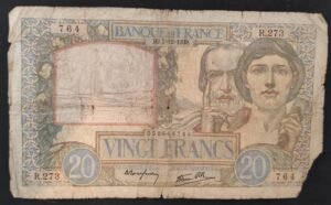 rare france billet de 20 francs travail et science n.35 du 07/12/1939 f.12/01 ! (copie)