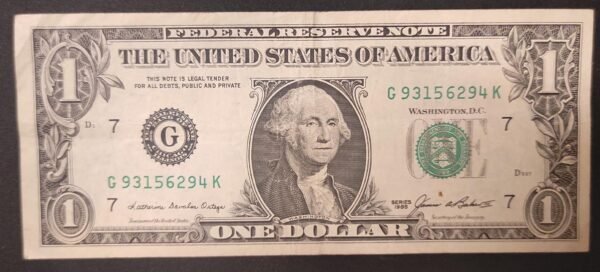 etats unis d'amérique usa billet de 1 dollar 2017 g (7) chicago illinois (copie)
