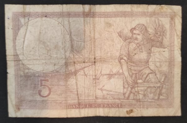 france billet de france 5 francs violet du 12/12/1940 d.67247 ref f.04/17